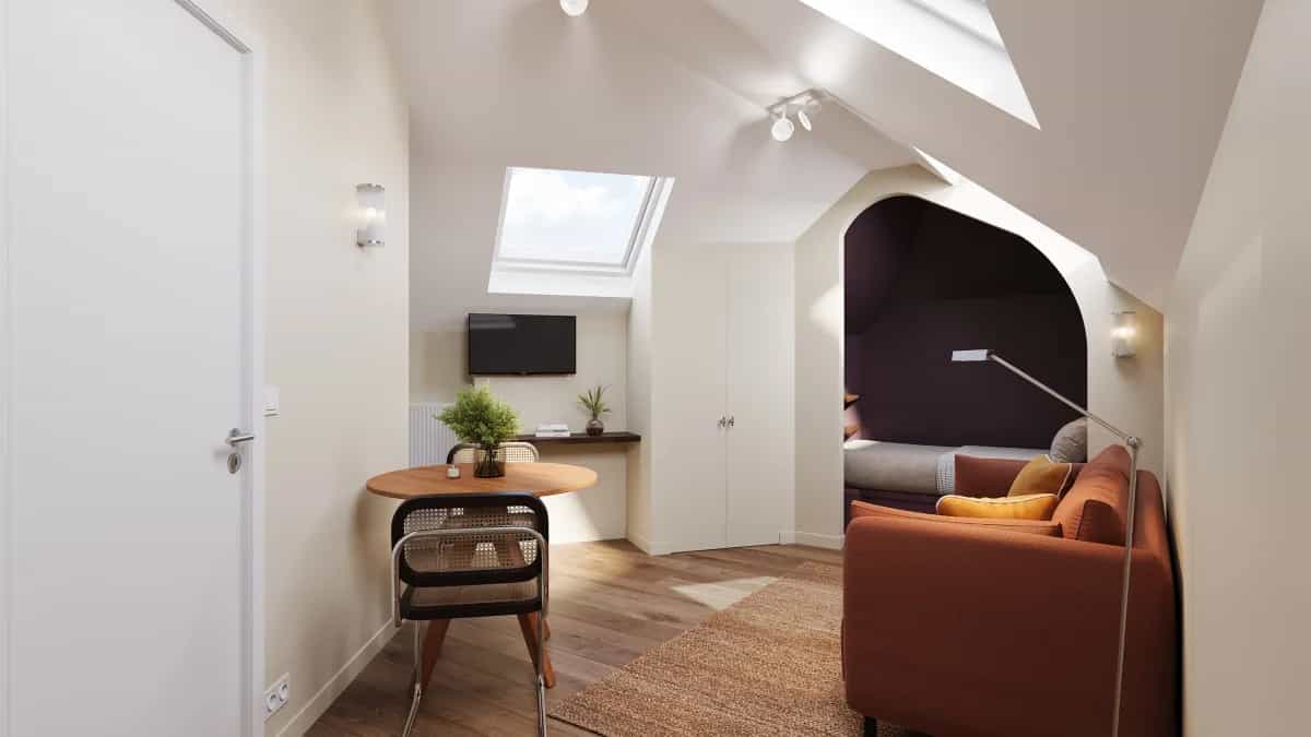 Studio 4 at Berceau — furnished studio for rent in Brussels