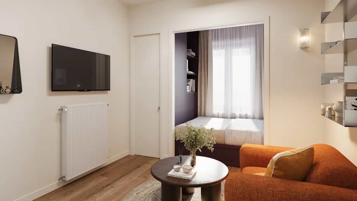 Studio 5 at Berceau — furnished studio for rent in Brussels