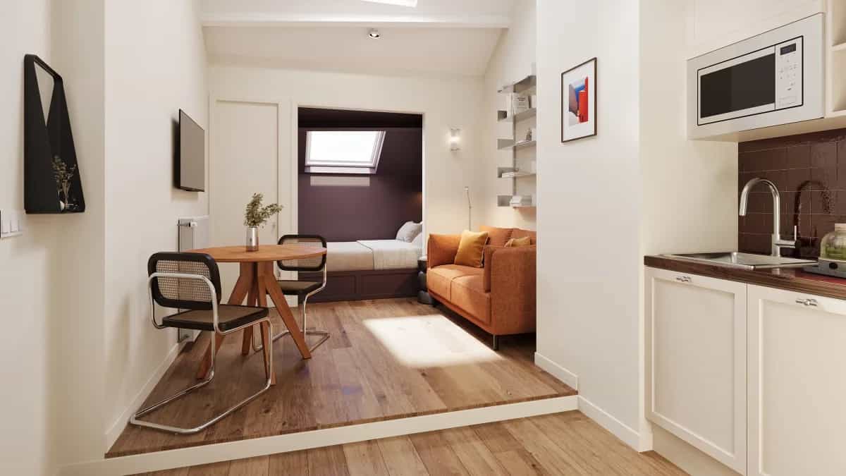Studio 8 at Berceau — furnished studio for rent in Brussels