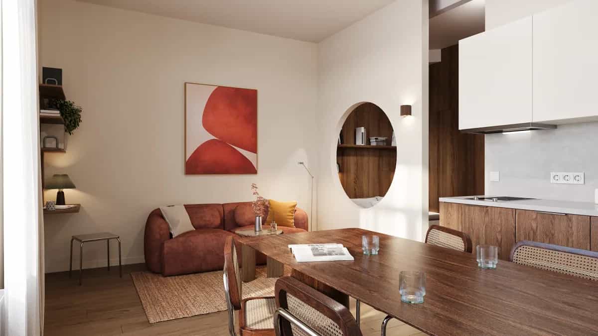 Studio 2 at Bordiau — furnished studio for rent in Brussels