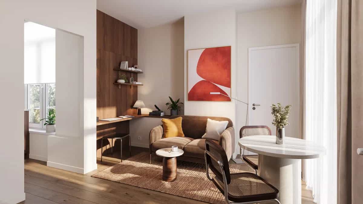 Studio 4 at Bordiau — furnished studio for rent in Brussels