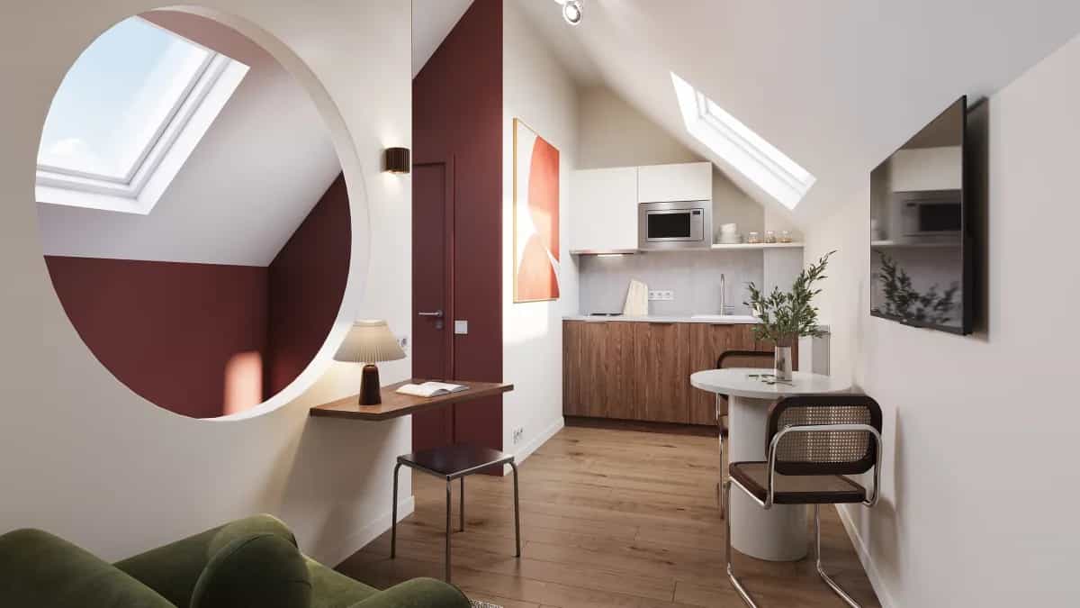Studio 7 at Bordiau — furnished studio for rent in Brussels