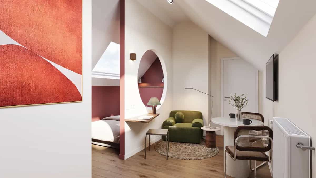 Studio 8 at Bordiau — furnished studio for rent in Brussels