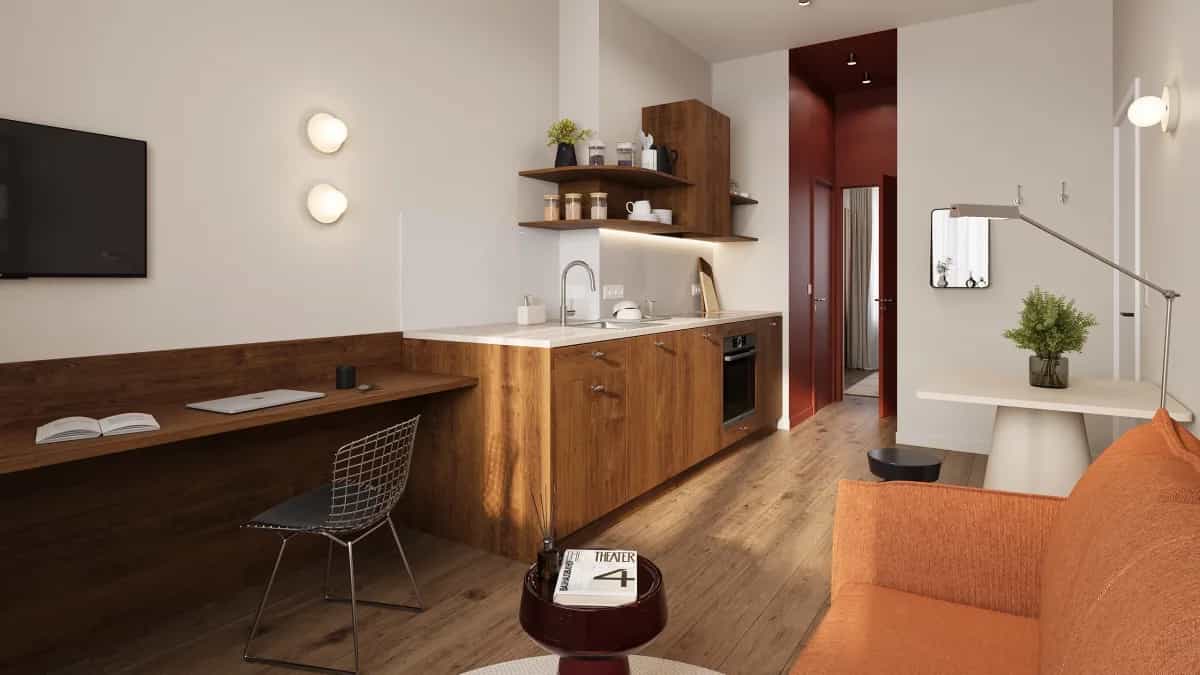 Flat 1 at Dekeyn — furnished studio for rent in Brussels