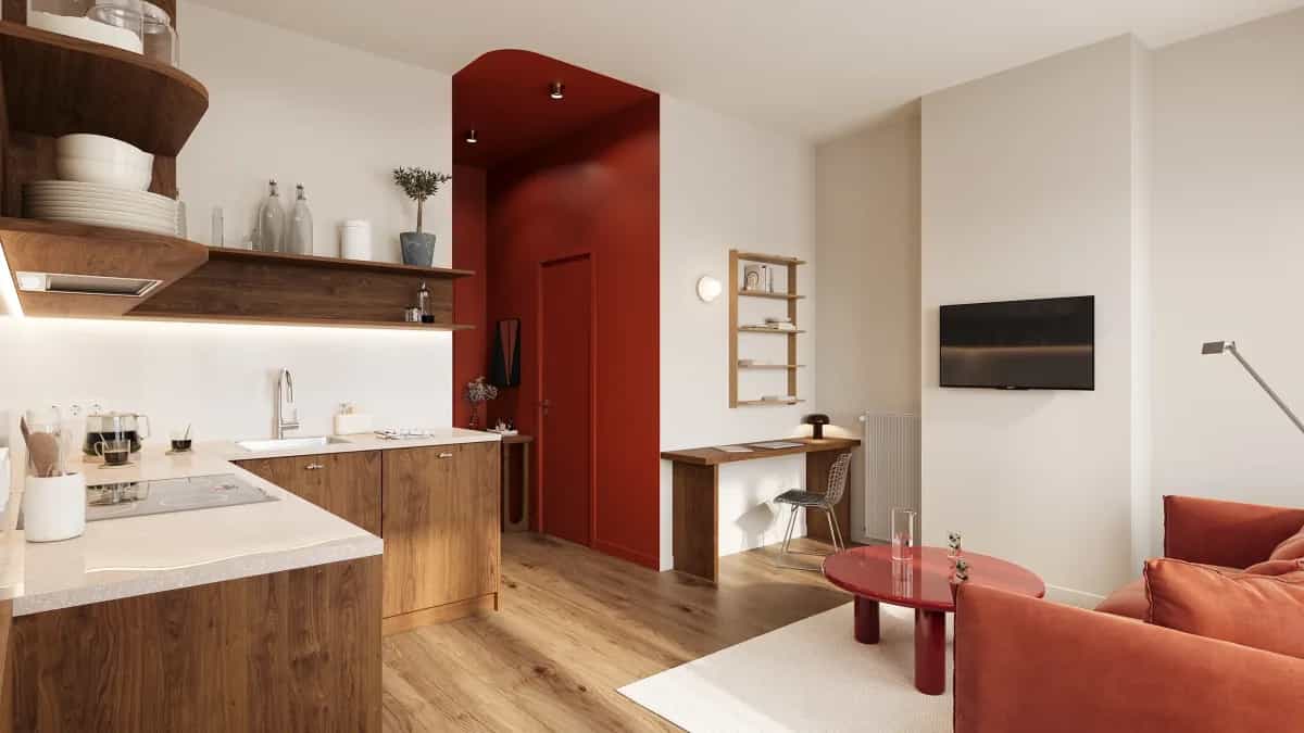 Flat 2 at Dekeyn — furnished studio for rent in Brussels